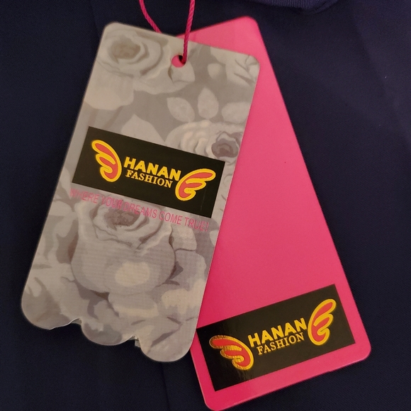 Selling Beautiful Modest Navy Blue & Creme Abaya/Kaftan/Dress - Picture 10 of 10